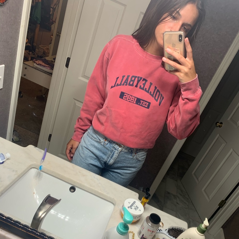 Vintage Volleyball Sweatshirt by Comfort Colors
